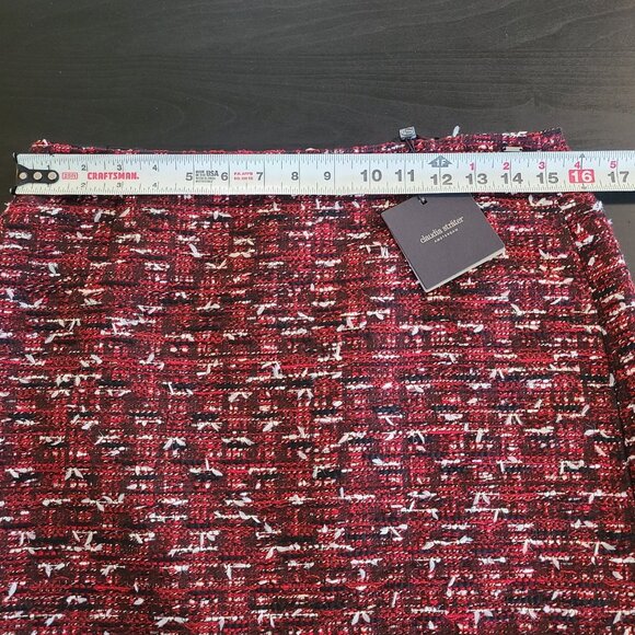 Claudia Strater Amsterdam Tweed A-line Skirt in Red Print 38 EU 6 US NWT - Picture 5 of 9